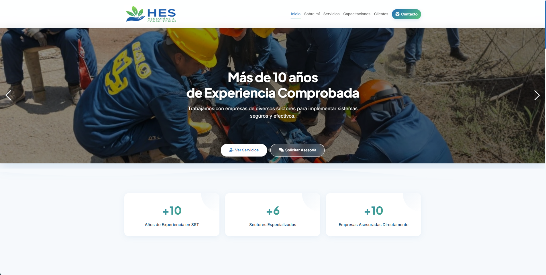 CRM Panel & SEO Landing — HES SSGT